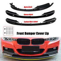 1 set carbon fiber colorglossy black front bumper cover lip front bumper surface only for bmw f30 3 series m style 2012 2018