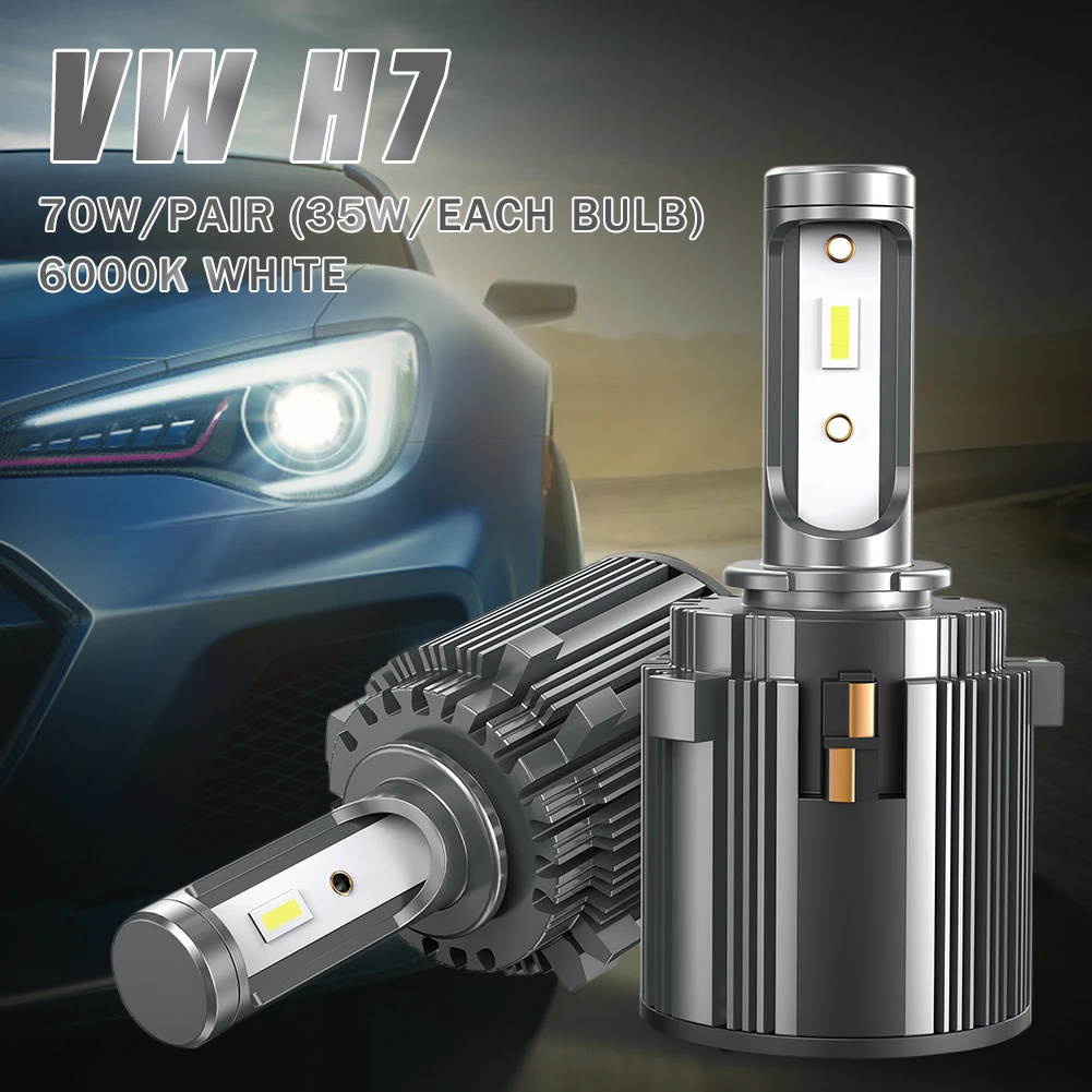 

H7 LED Car Headlight Bulb 14000LM 6000K H7 LED Bulb Canbus Error Free Lamp Waterproof for Volkswagen Mercedes-Benz Auto Lamps
