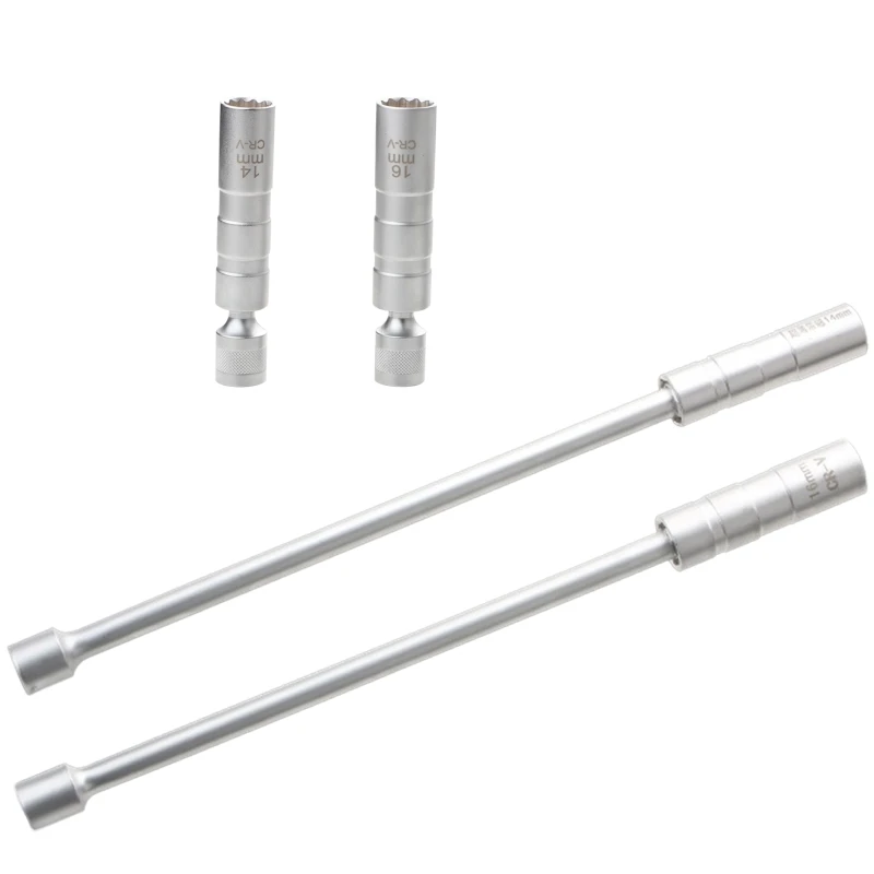 

Spark Plug Socket Drive 16mm 14mm Point 3/8" Drive Socket Spark Plug Socket Magnetic Removal Tool Universal for Auto Car