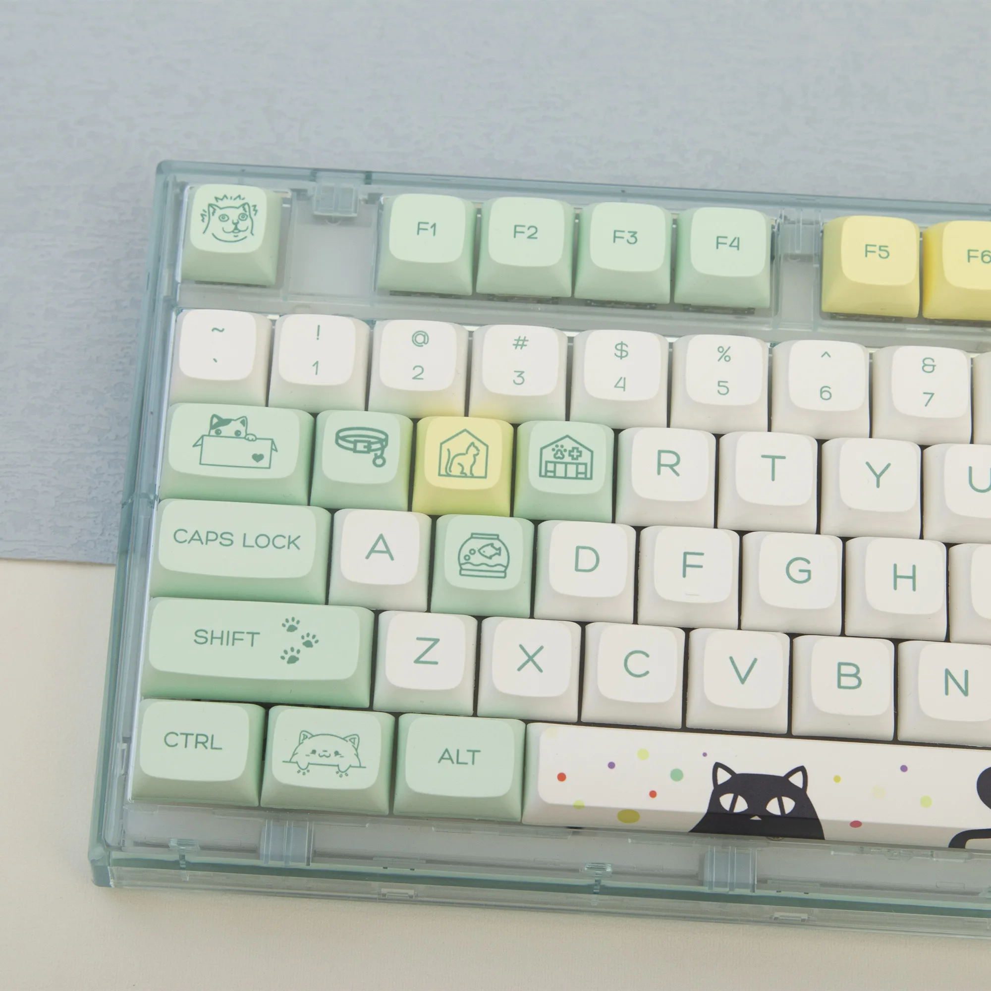 

Колпачки для ключей Crazy Cat PBT XDA Profile, набор английских колпачков с 125 клавишами краски-SUB для игровой механической клавиатуры Cherry MX Switch