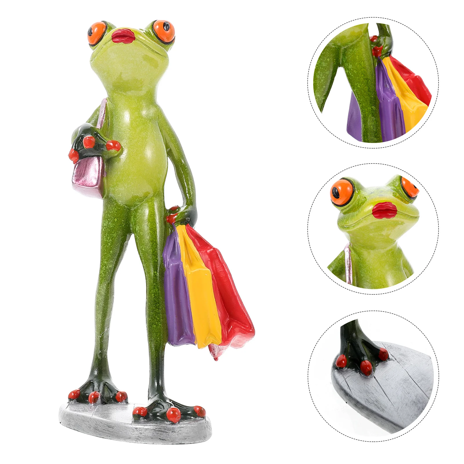 

Frog Statue Animal Garden Figurine Resin Figurines Outdoor Ornament Frogs Sculptures Funny Lawn Realistic