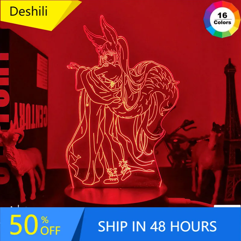 

Anime Led Night Light Granblue Fantasy Yuel Summer Figure for Bedroom Decorative Light Birthday Gift Manga Lamp Granblue Fantasy
