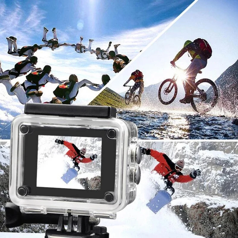 Экшн-камера Ultra HD 30fps/170D Водонепроницаемая подводная видеозаписывающая камера 4K go