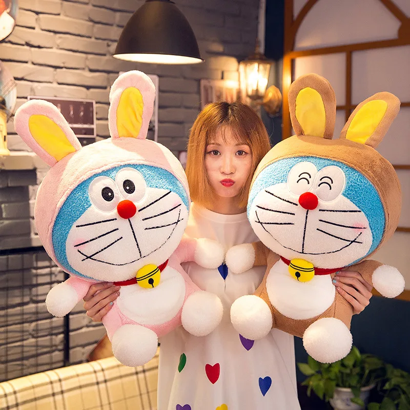 

Плюшевая игрушка Doraemon Jingle Cat, 30-50 см, милое украшение для комнаты, Мягкие Аниме плюшевые куклы-животные, игрушка для подруги, детские подарки
