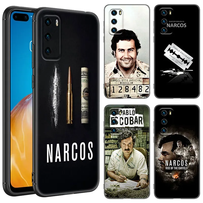 Черный чехол для телефона Narcos TV Series Pablo Escobar Huawei Nova 7i 8i Y70 P30 P40 Honor 50 SE 90 Lite Y6 Y9 Prime Y5 Y7