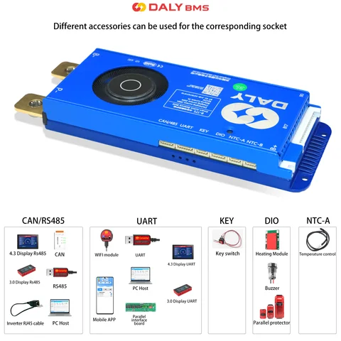 DALY 100BALANCE BMS 12/24/48В 150/200А для литий-ионных аккумуляторов