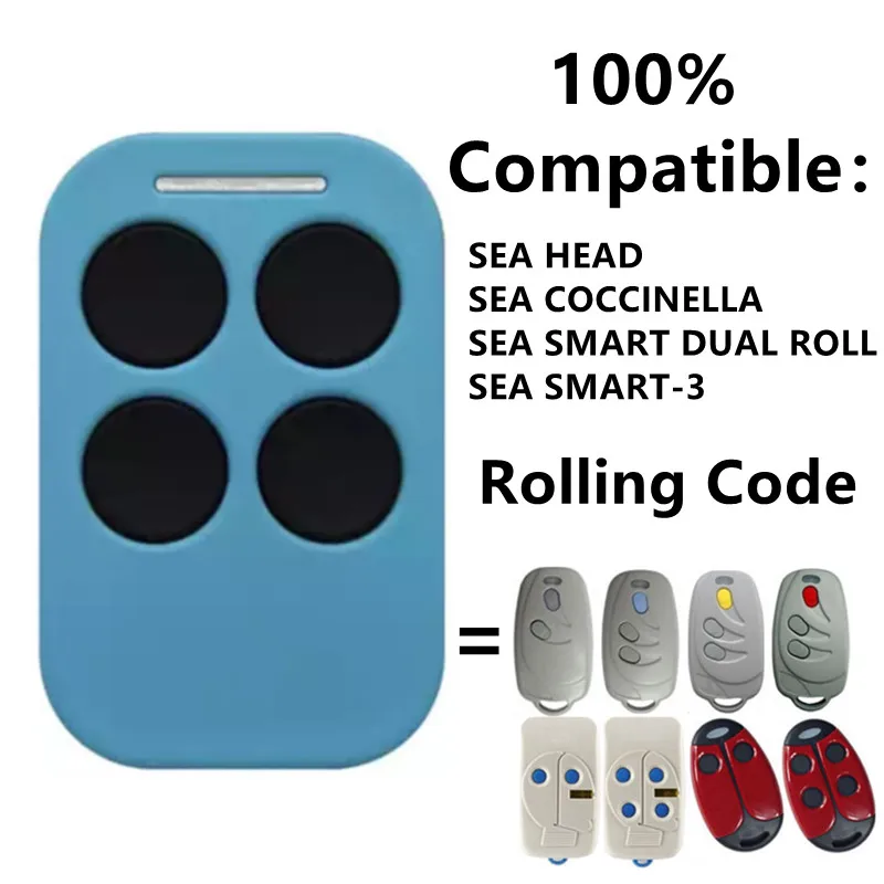 

SEA HEAD COCCINELLA SEA SMART DUAL ROLL SEA SMART-3 ROLLING CODE Garage Door Remote Control Duplicator Gate Opener Key 433.92mhz