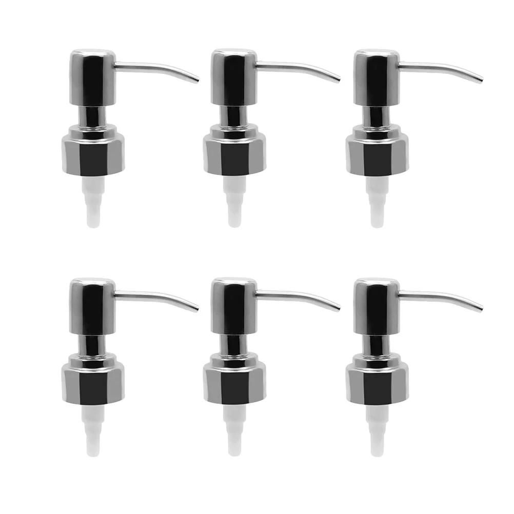 

6 Pcs Perfume Bottle Nozzle Replacement Pump Pressing Lotion Dispenser Soap Head 201 Stainless Steel Hand