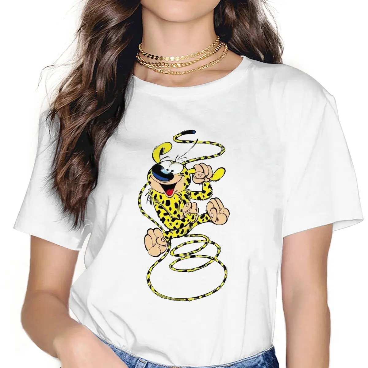 

Movie Marsupilami Spring T Shirt Vintage Graphic Women's Tshirt O-Neck