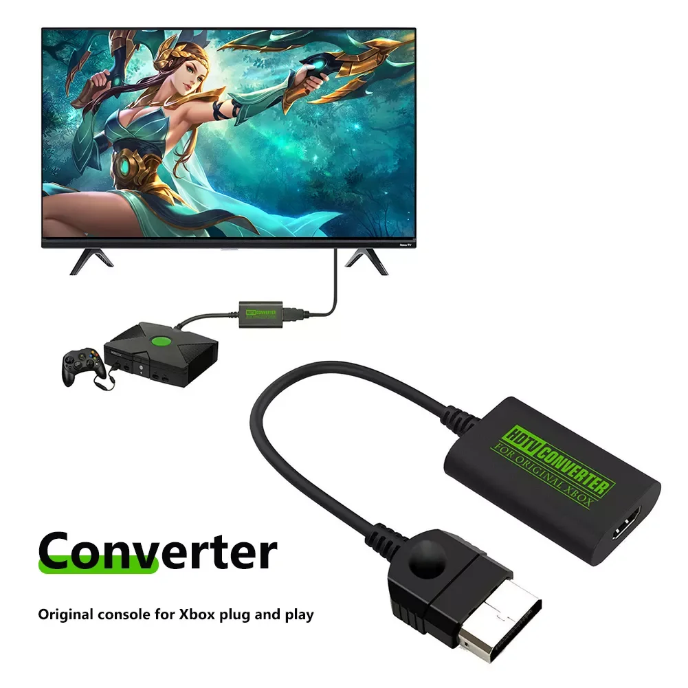 

Console For Xbox To HDMI-compatible Converter Digital Video Audio Adapter for XBOX 480P 720P 1080i for HDTV Monitor