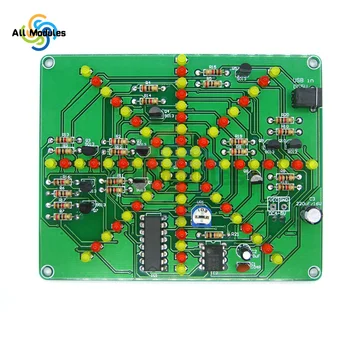 Electronic DIY Kit Flash Light Kits 73 LEDs Red Yellow Dual-Color Flashing Soldering Practice Board PCB Circuit Training Suite 4