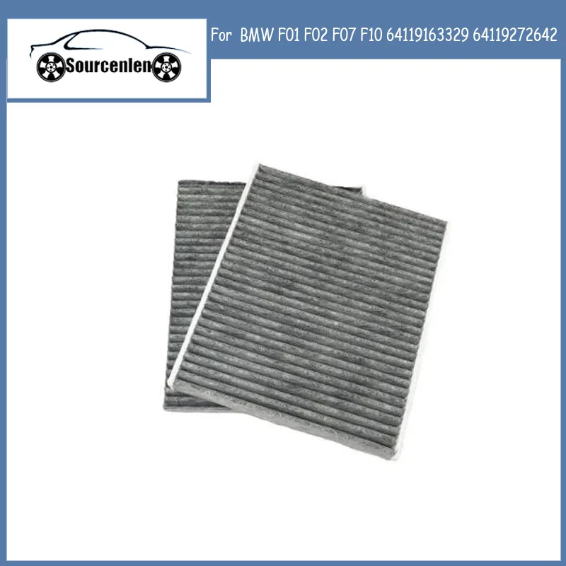 

Genuine cabin filter for BMW F01 F02 F07 F10 64119163329 64119272642 Charcoal activated cabin filter set 64119163328 927264