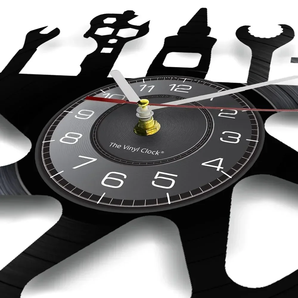 Велосипедные настенные часы с виниловым музыкальным логотипом декор для