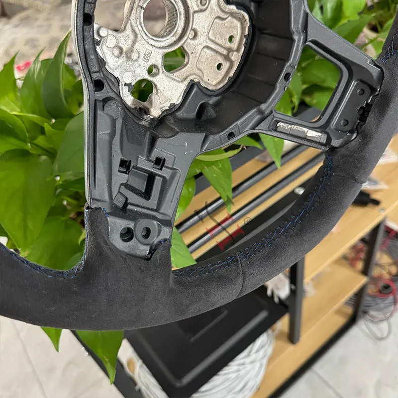 Рулевое колесо из синего материала с отстрочкой и алькантарой подходит для Golf 7