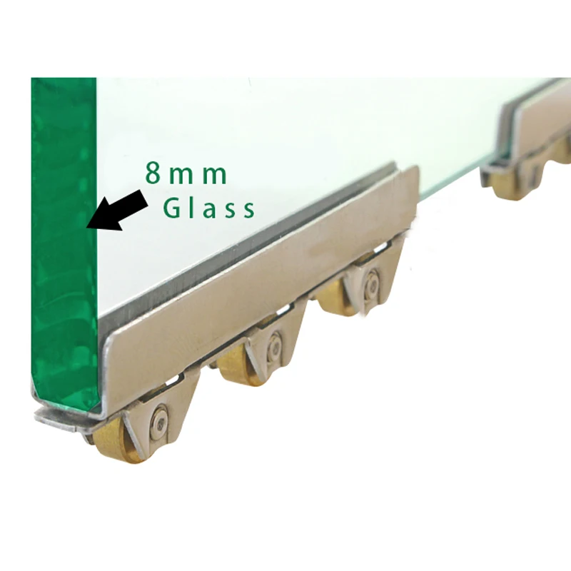 Стеклянная раздвижная дверь внешнее колесо из нержавеющей стали для ванной