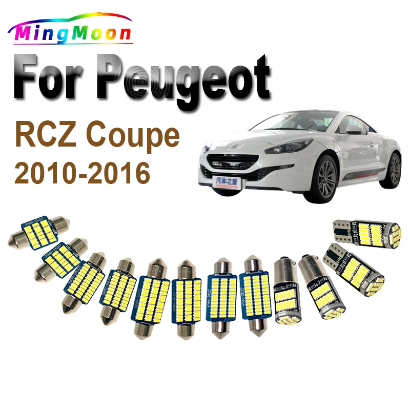 

17 шт. Canbus автомобильная лампа без ошибок для Peugeot RCZ Coupe 2010 2011 2012 2013 2014 2015 2016 автомобильная лампа освещения интерьера