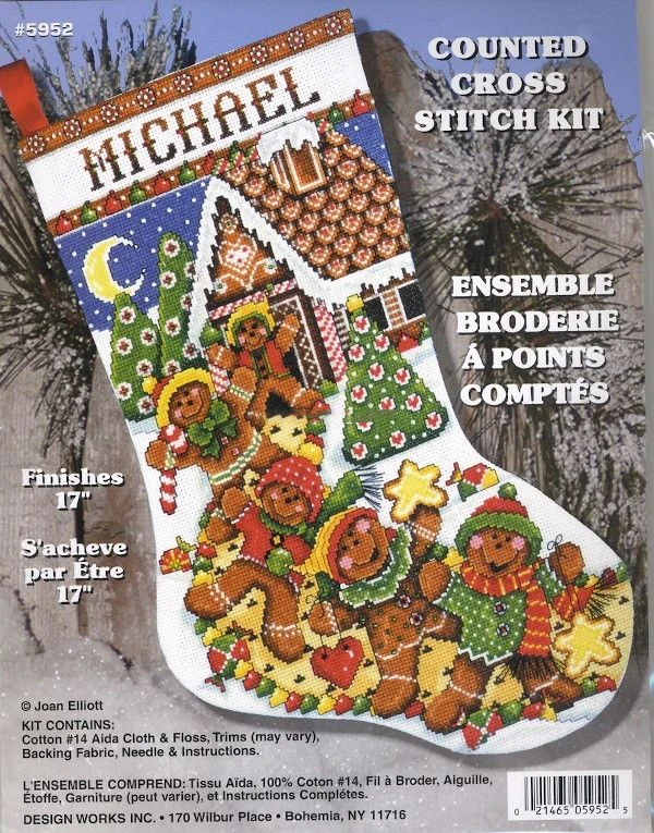 

Top Selling Stocking 35-52 Embroidery DIY 14CT Unprinted Arts Cross stitch kits Set Cross-Stitching Home Decor