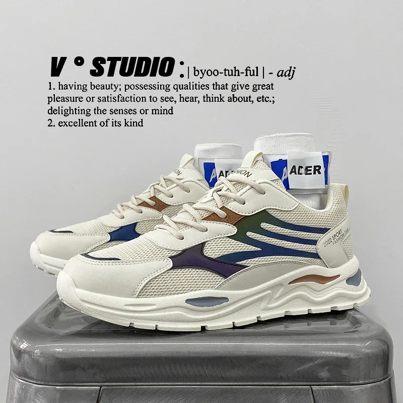 

Fashion Mesh Sneakers Men Comfortable Casual Shoes Men Vulcanized Shoes Breathable Lace-up Male Walking Trainers Zapatillas