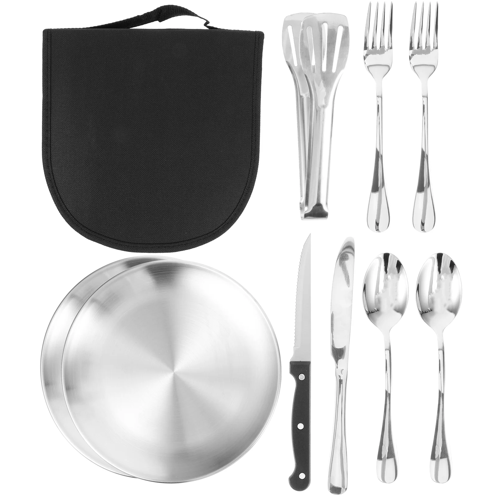

Outdoor Tableware Set Camping Cutlery Picnic Grilling Accessories Utensil Kit Stainless Steel Travel