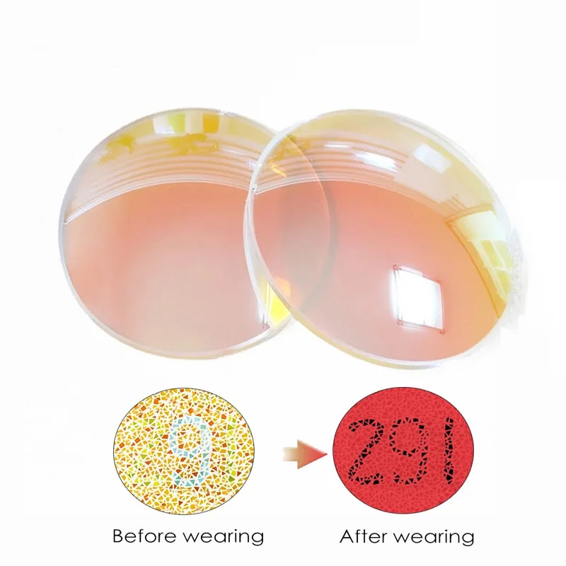 

YURERSH Design Color-blindness Glasses Lens Red Green Coating Color Blind Examination Colorblind Driver's License Eyeglasses Y01