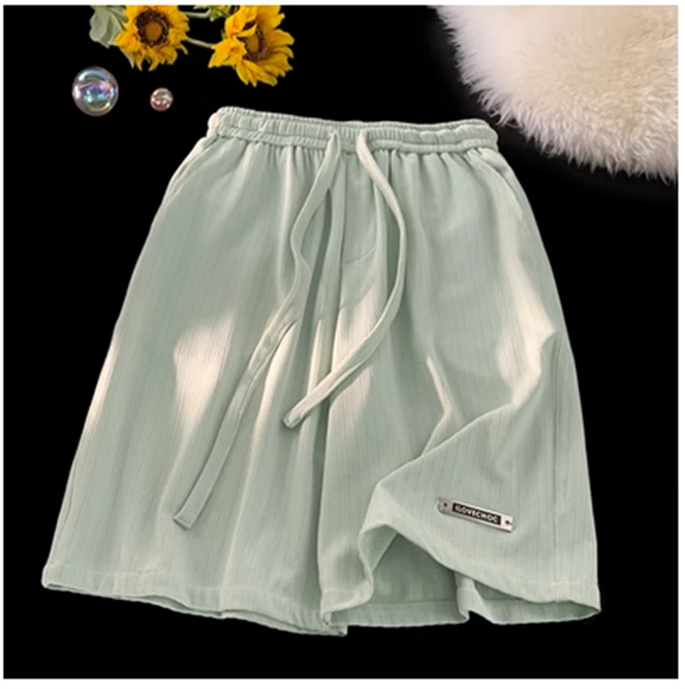 Leisure Sports Shorts Women's Summer 2023 New Straight Tube Loose Relaxed Commuter Slim Wide Leg Capris