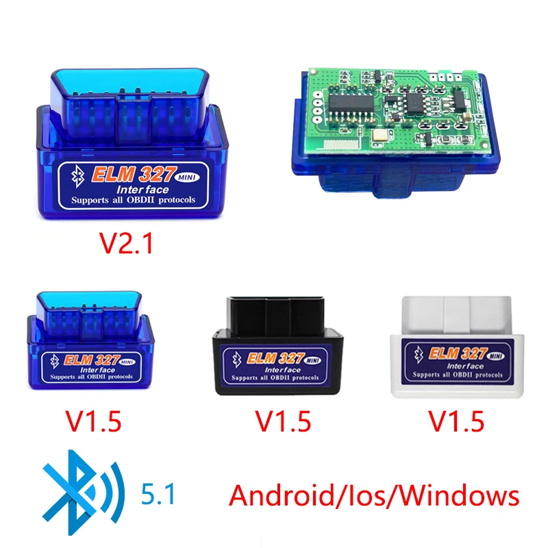 Мини Bluetooth ELM327 V2.1 V1.5 OBD Сканер Автомобильный Диагностический Инструмент