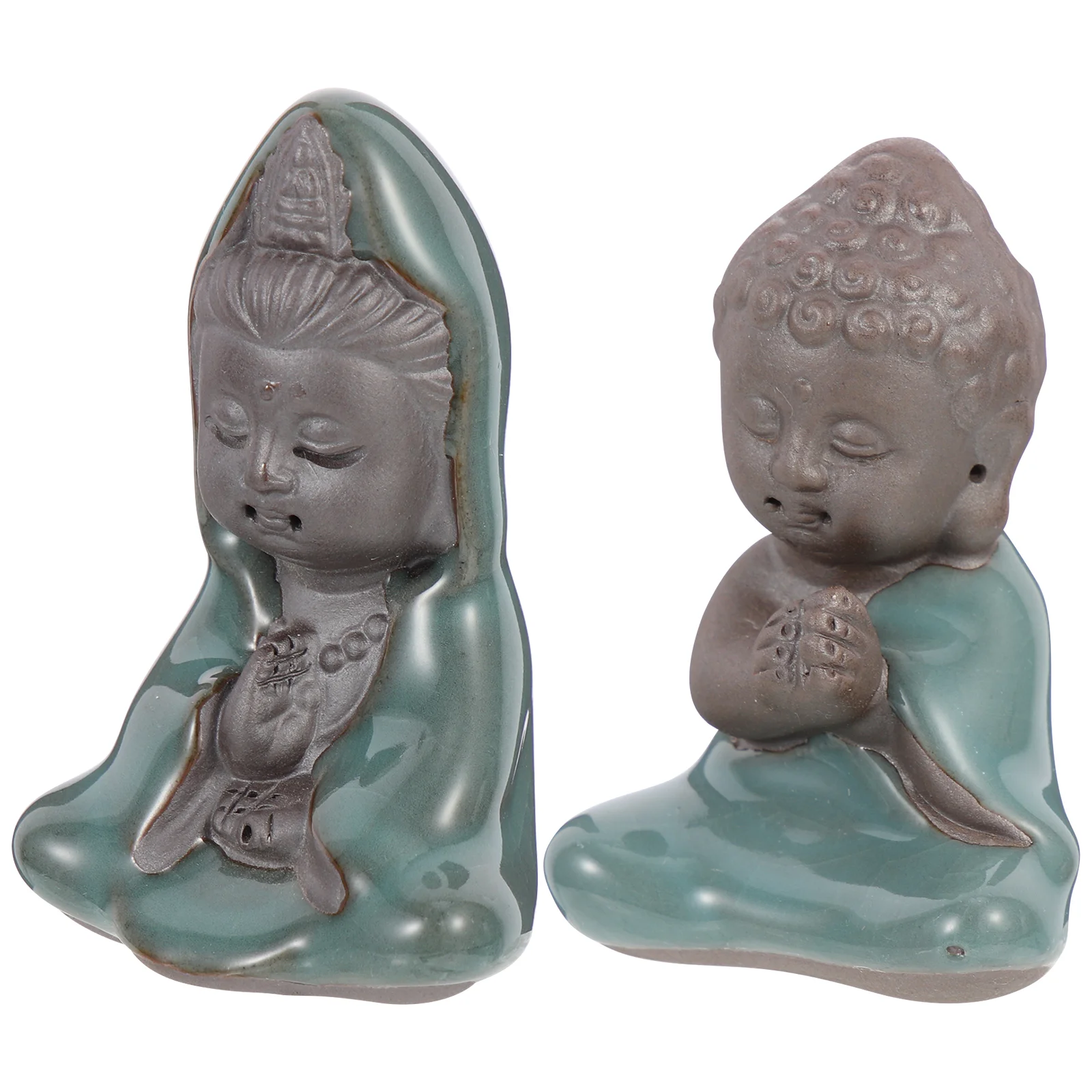 

Ceramic Statue Ornament Statues Decor Garden Miniature Tinyfigurine Rulai Micro Accessories Tea Tabletop Outdoor Sculpture Pet