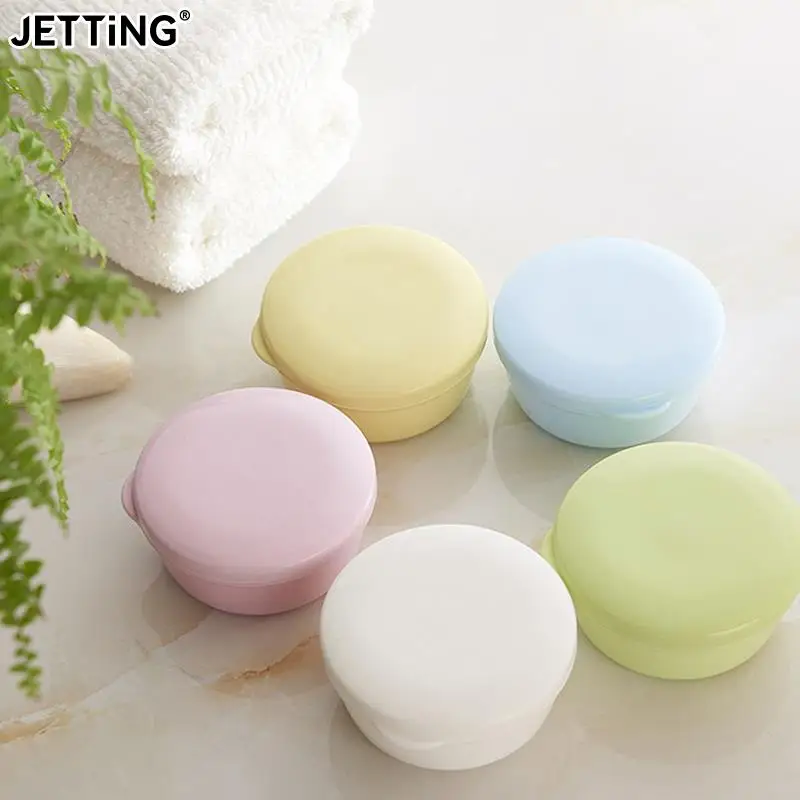 

1Pcs Sealed Soap Case Travel Supplies Portable Soap Holder Soap Box Bathroom Accessories Round Shape Plastic