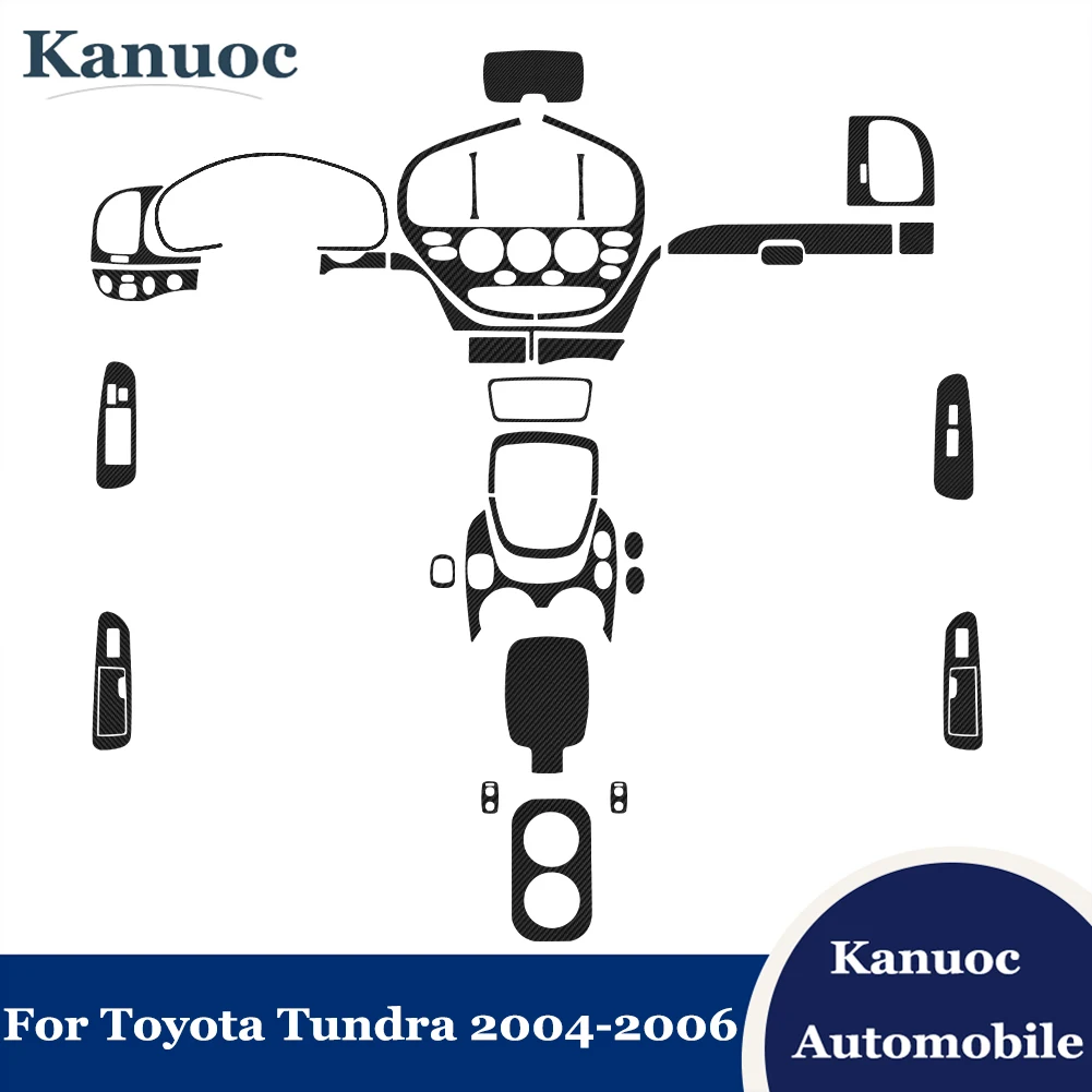 Автомобильные черные наклейки из углеродного волокна для Toyota Tundra 2004 2005 2006 с