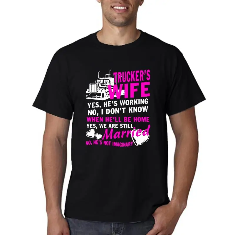 

Футболка с изображением жены грузовика, мужская и женская модная футболка