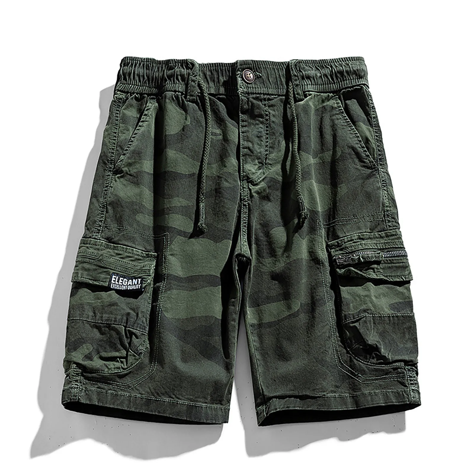 

Mens Outdoor Casual Elastic Waist Relaxed Fit Cotton Lightweight Quick Dry Fishing Hiking Work Shorts Cargo Shorts Nw780bl