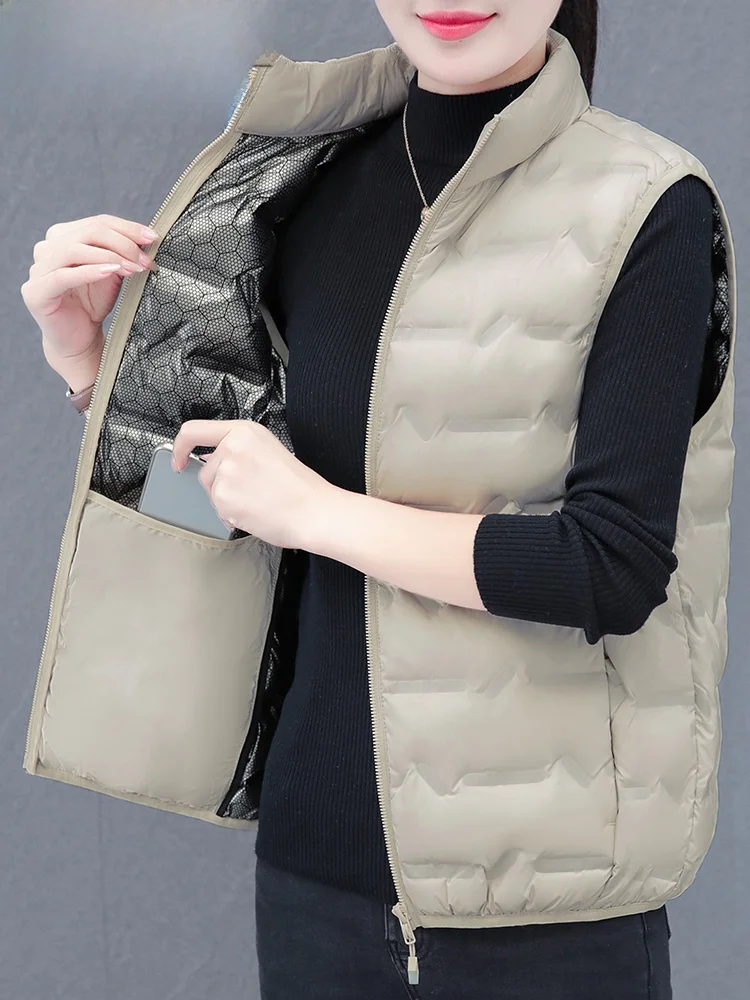 Пуховой женский жилет Woodpecker новинка 2024 зимний легкий теплый на белом утином пуху