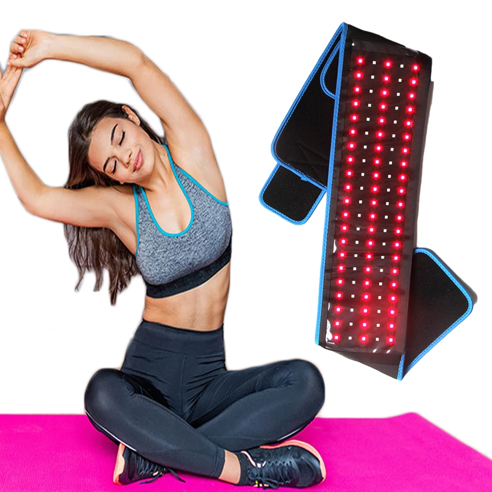 ADVASUN Red Infrared LED Light Therapy Belt 850nm 660nm Back Pain Relief Belt Weight Loss Slimming Machine Waist Heat Pad Massag
