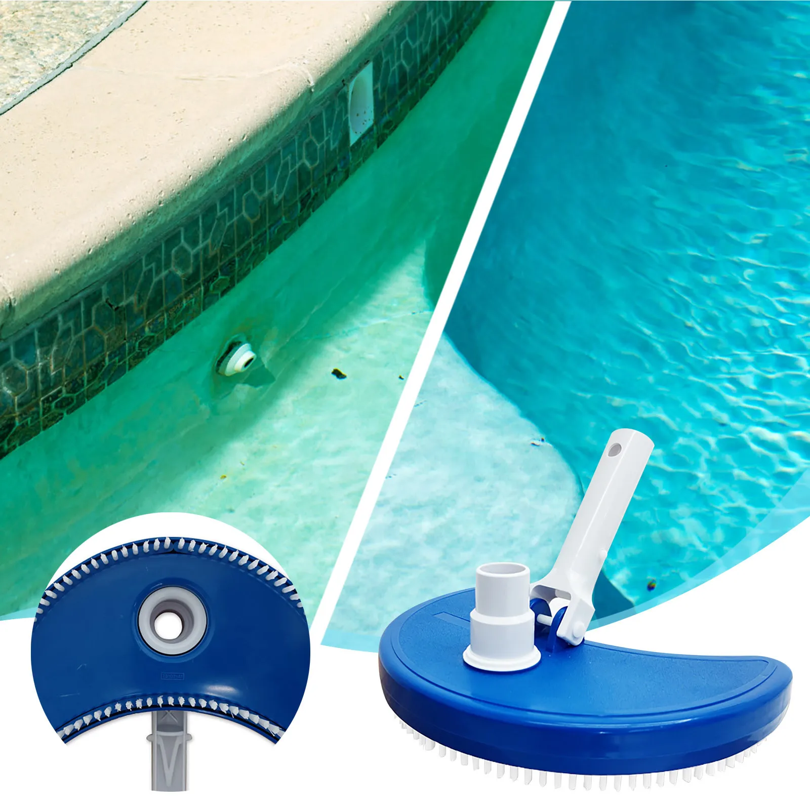 

Swimming Pool Suction Vacuum Head Brush Cleaner Above Ground Cleaning Tool Baby Neck Float Ring Bathtub Giant Pools for Adults