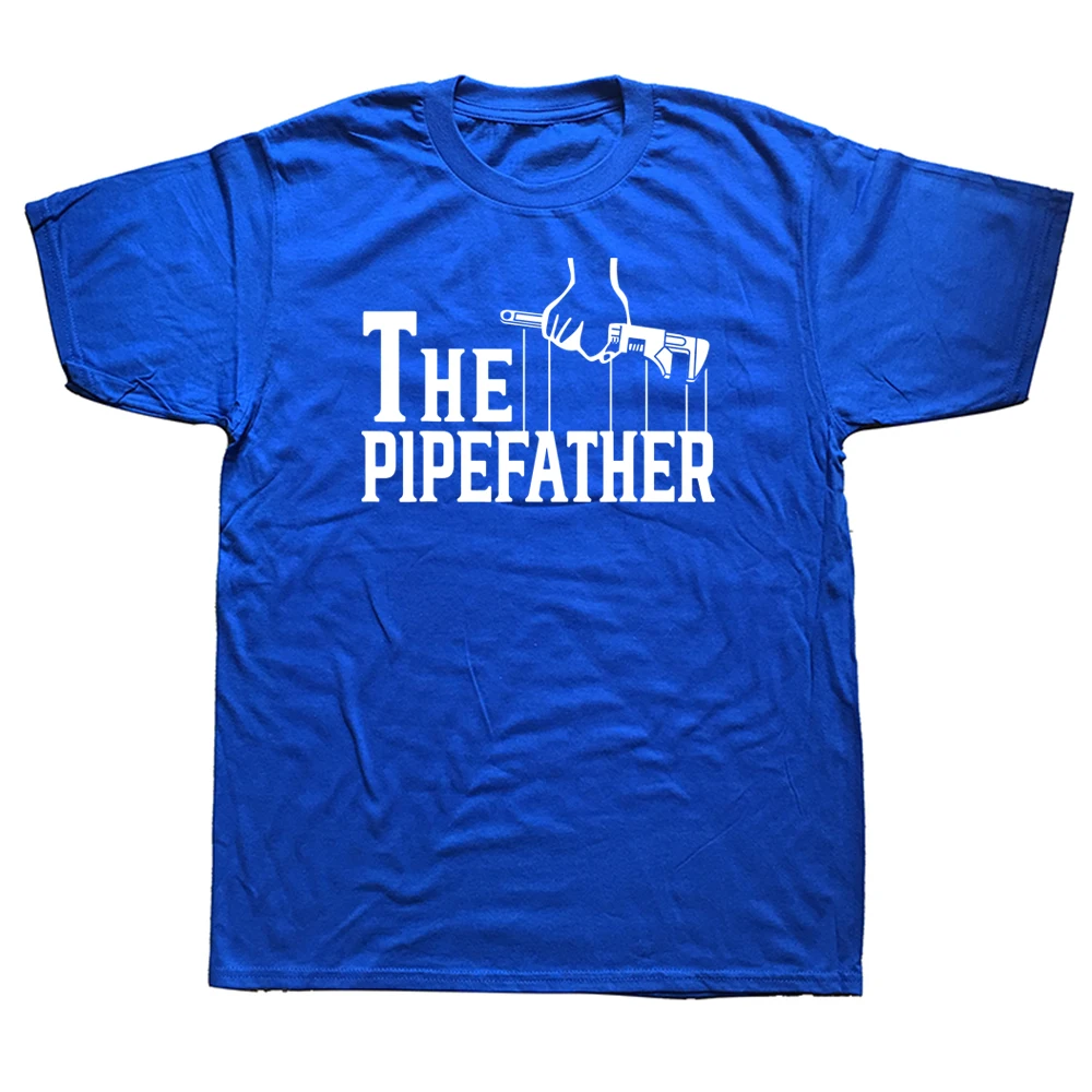 

Funny The Pipefather Plumber Plumbing T-Shirts Men Cotton T Shirts Opener Mechanic Fix Engineer Wrench Tool Short Sleeve Tees