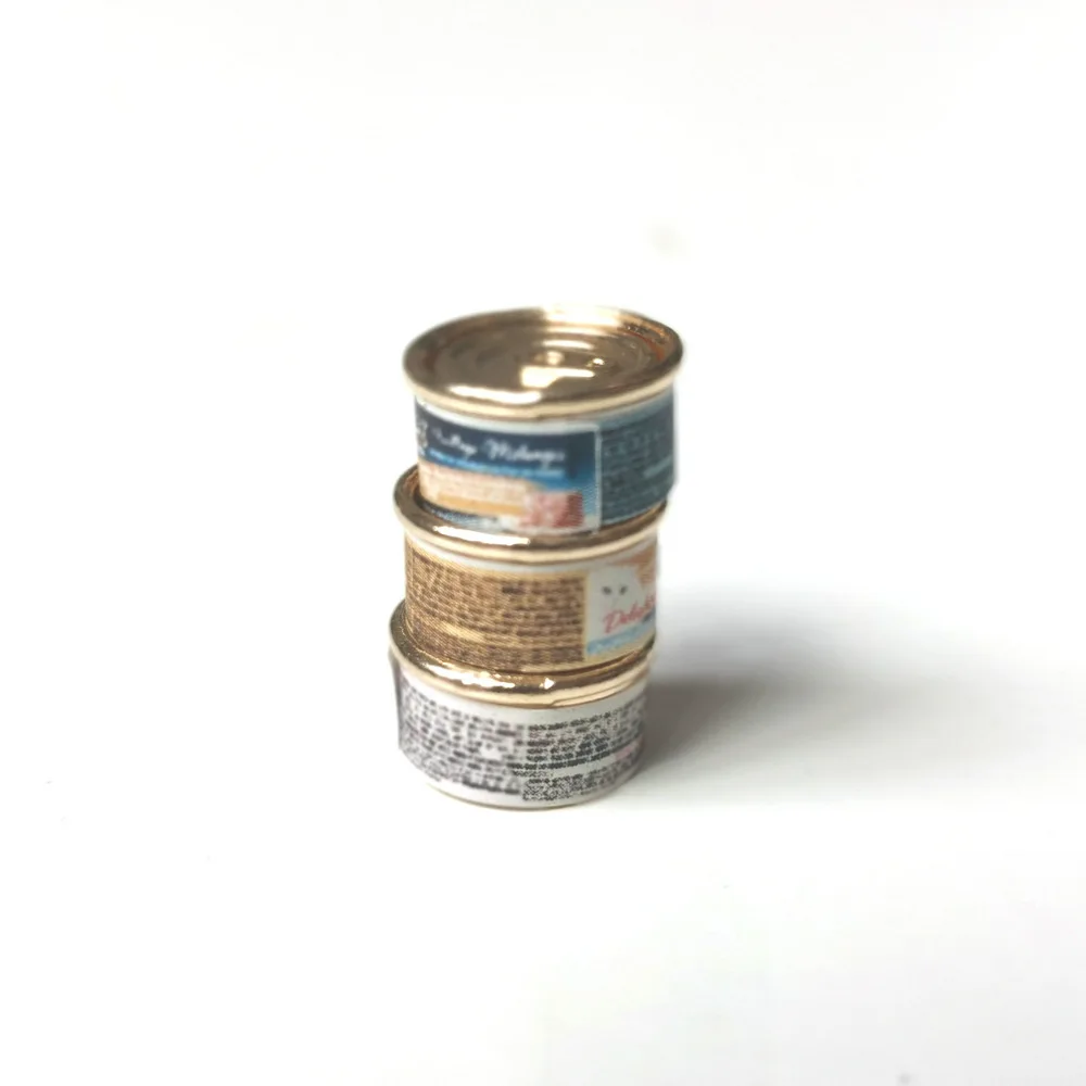 

Миниатюрная металлическая пустая банка для кукол 1/12 1/6