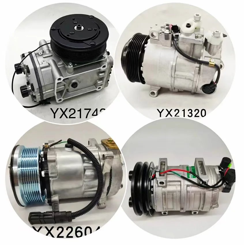Фото Компрессор 6PK с индукционным двигателем 10PA17CA/C для 670C, 870D, 624H, 744H, 824J, 12V AC, производство SE501820, SE503062 №5