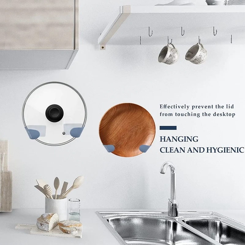 

8 пар, Настенные Пластиковые Держатели для крышек кастрюль