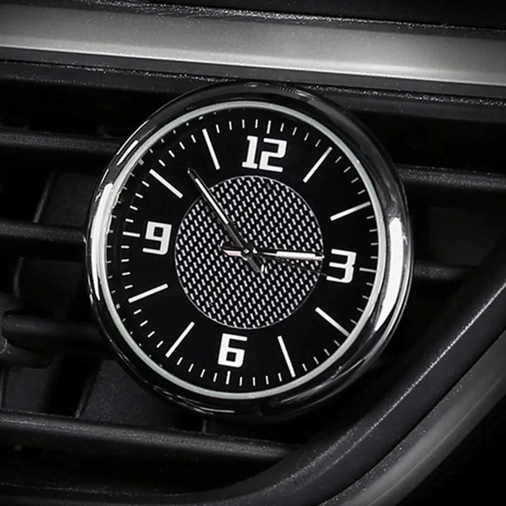 

Gauge Car Clock Air Vent Portable With Clip Interior Auto Round Quartz Outlet Luminous Universal Needle Accessories Mini