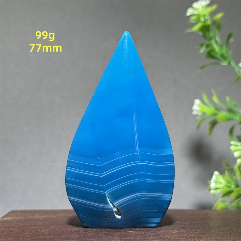 

Синий агат, фонарик свободной формы