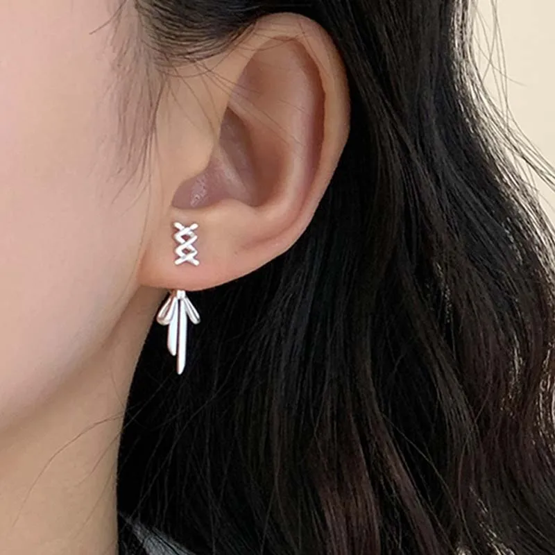 

Cute Bows Stud Earrings for Women Personality Vintage Metal Earring for Girl Gold Silver Color Earrings Wedding Party Jewelry