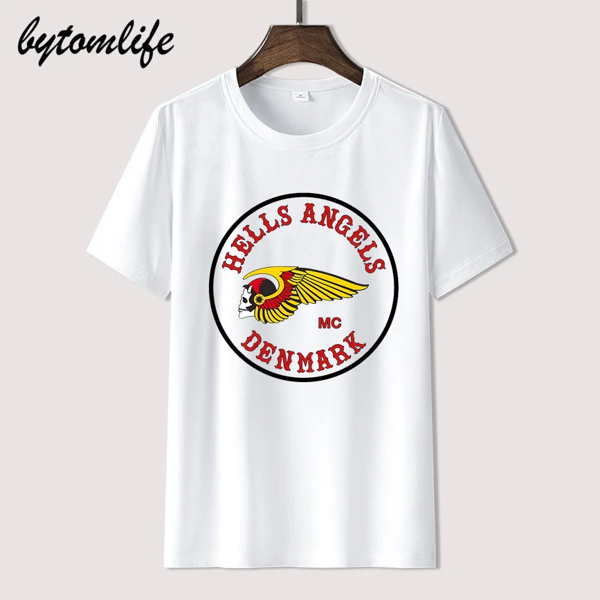 

2023 classic T Shirt For Men Hells Angels motorcycle club T-shirt Cotton Amazing Short Sleeve Tops S-3XL