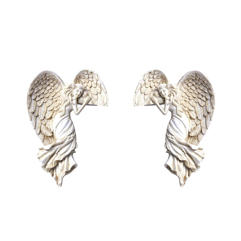 

Дверная рама, скульптура крыла ангела, простое украшение ангела с крыльями в форме сердца, ретро ремесла из смолы для дома