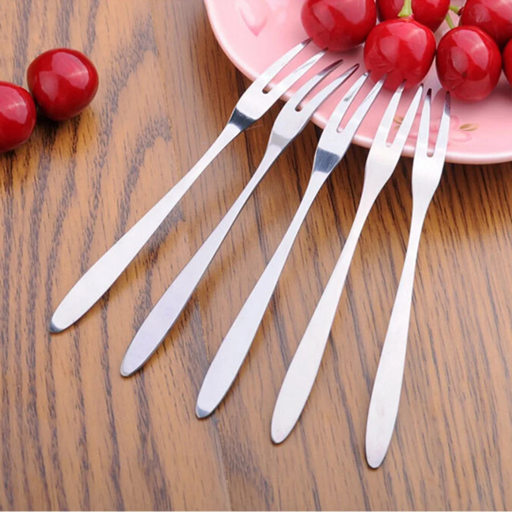 

Cake Dessert Forks Metal Serving Fork Metal Fork Set Two Prong Fork Reusable Fruit Forks Appetizer Forks