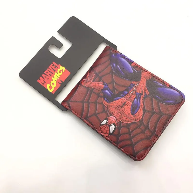 Super Cool Spiderman Anime Short Wallet PU Leather Short Wallet Women Men Clutch Cute Small Purse Bag Toy Handbag Gift images - 6