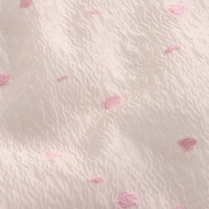 

High quality bubble crepe fabric Three dimensional pink clouds tissu Skirt DIY handmade dress skirt Cheongsam accessories tissus