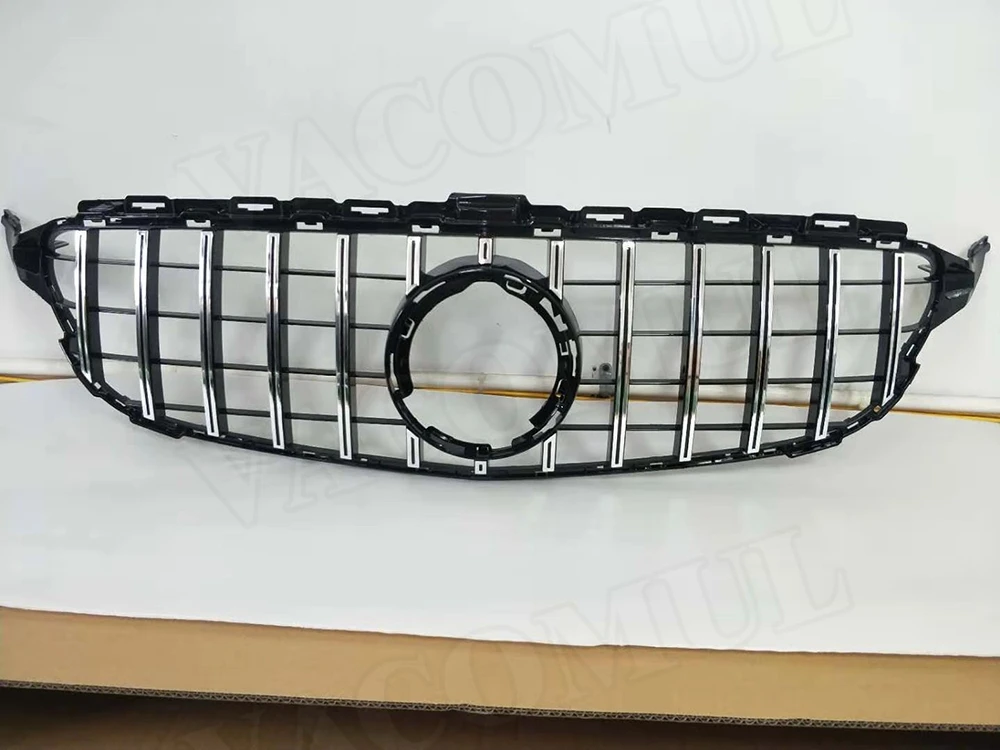 Mesh Grille For Mercedes Benz W205 C200 C250 C300 C43 2015-2019 Gtr Style Grill Not For C63 Amg