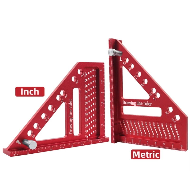 Квадратная линейка для 3D-деревообработки. Линейка разметки положения отверстия.