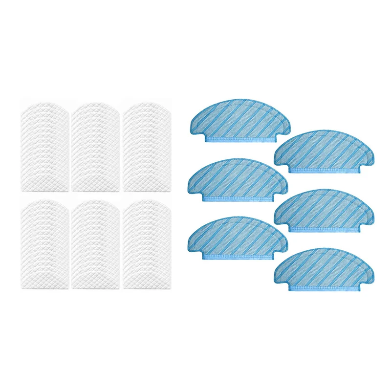 

6 Pcs Cleaning Wipes Mopping Cloth Pads & 90 Pcs Disposable Rags For Ecovacs Deebot