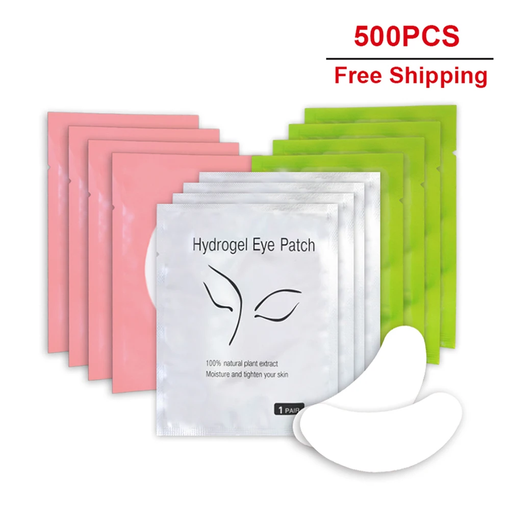 500 пар патчи для глаз гидрогелевые накладки для глаз Накладные ресницы искусственные бриллианты безворсовые накладки для глаз товары для макияжа оптовая продажа